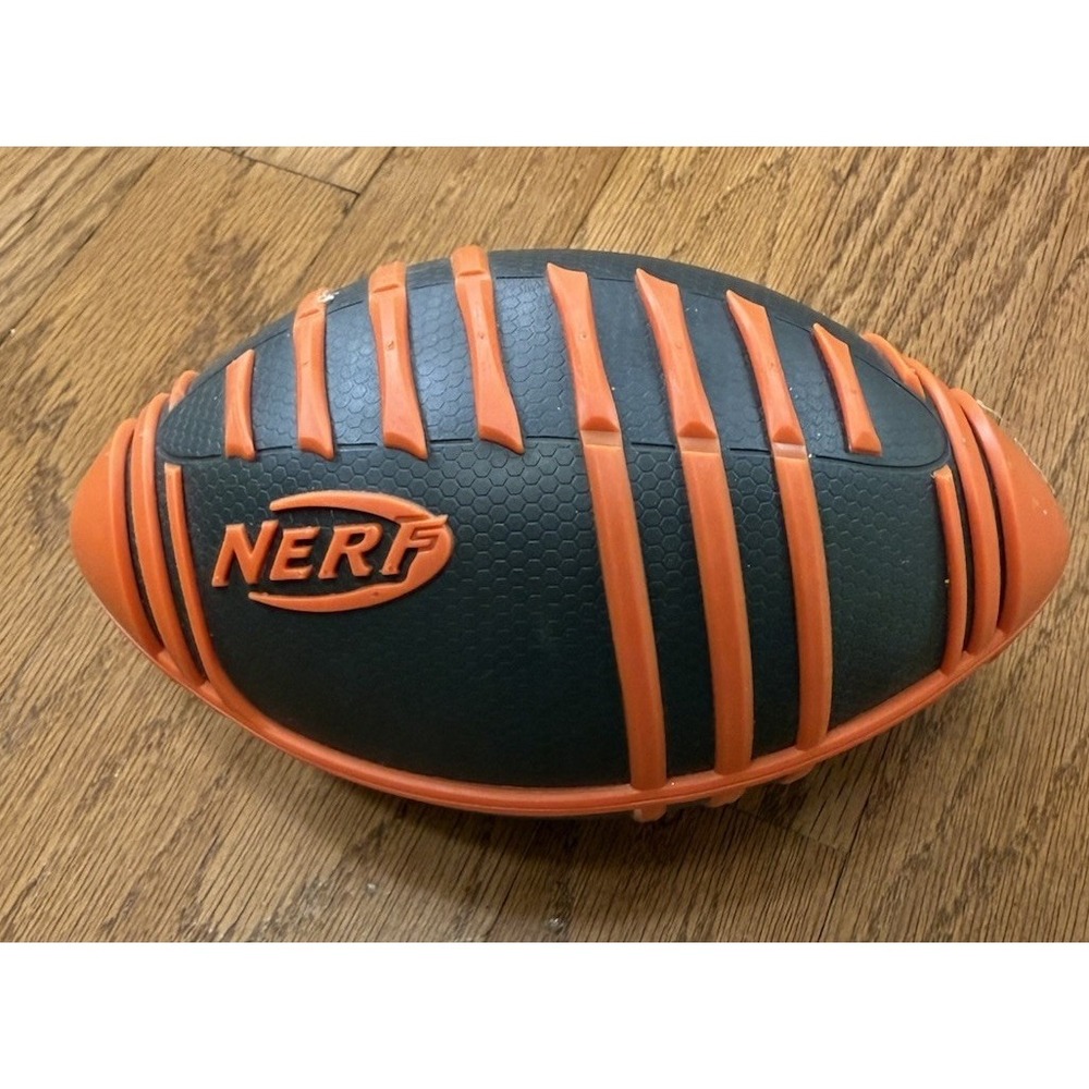 Nerf Sports Weather Blitz Football - Orange Black - #E1293 - 2017 Hasbro